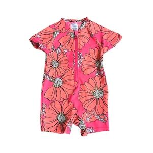 Next (UK) Floral One Piece Rashguard Size 9-12 Months